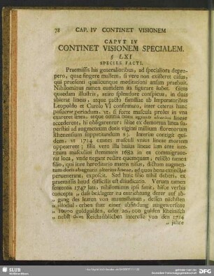 Caput IV. Continet Visionem Specialem
