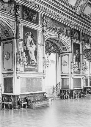 Residenzschloss Dresden, Großer Ballsaal : Dresden. Residenzschloss, Nordflügel. Großer Ballsaal (1846; O. v. Wolframsdorf). Teilansicht