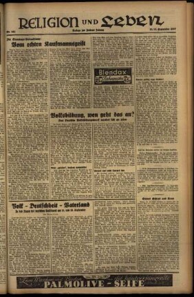 Dritte Ausgabe vom Samstag, den 18. September 1937.