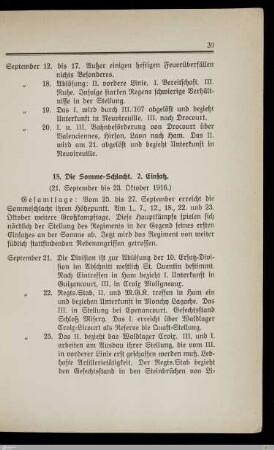 15. Die Somme-Schlacht. 2. Einsatz