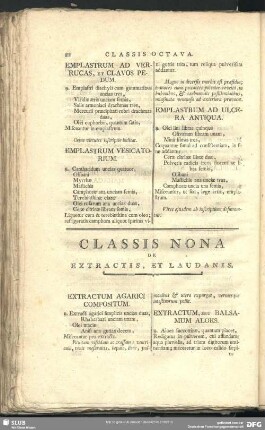 Classis Nona De Extractis, Et Laudanis