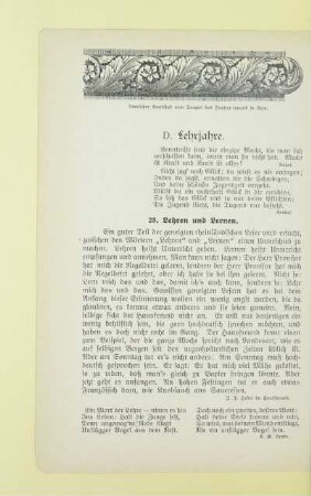 D. Lehrjahre