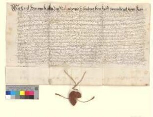 Revers des Landvogts Carol Herrn von Kittlitz auf Spremberg.