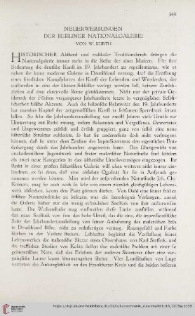 Neuerwerbungen der Berliner Nationalgalerie