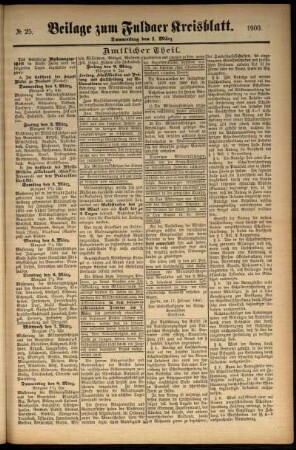 Zweite Ausgabe vom Donnerstag, den 01. März 1900.
