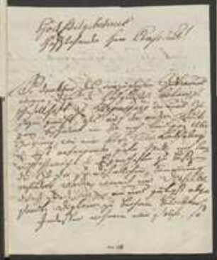 Brief von Karl August Gottfried Seckendorf und Johanna Eberhardina Seckendorf an Johann Jacob Kohlhaas