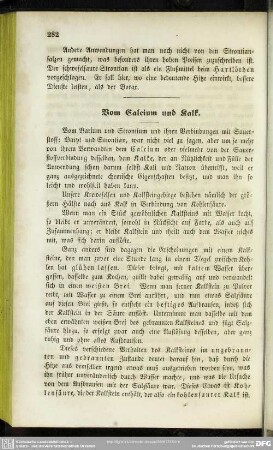 Vom Calcium und Kalk