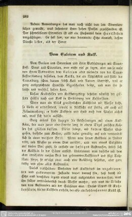 Vom Calcium und Kalk