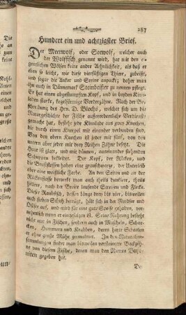 Hundert ein und achtzigster Brief. - Hundert und neunzigster Brief.