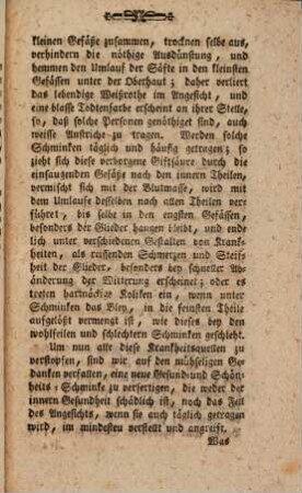 Ankündigung einer neuerfundenen Gesund- und Schönheits-Schminke unter allerhöchst Churfürstl. Privilegio