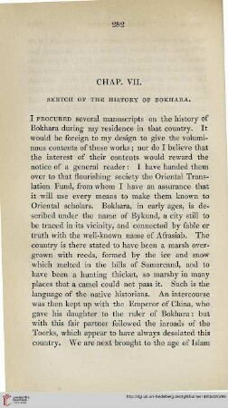 Book II, Chapter VII: Sketch of the history of Bokhara