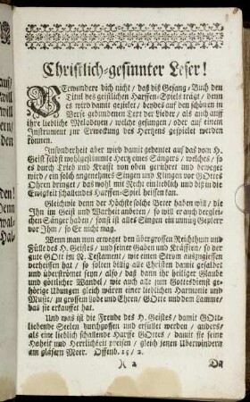 Christlich-gesinnter Leser!