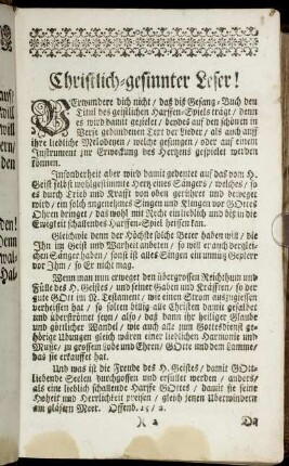 Christlich-gesinnter Leser!