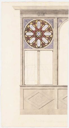 Villa an der Schubraallee, Kairo Umbau: Fensterentwurf, Maßstabsleiste