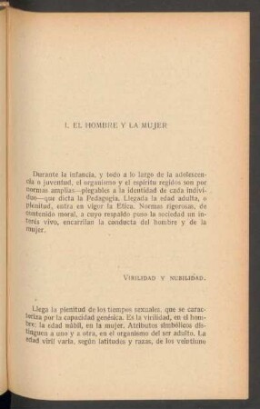 I. El hombre y la mujer