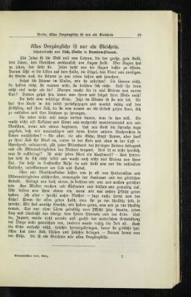 Alles Vergängliche ist nur ein Gleichnis : Schulandacht