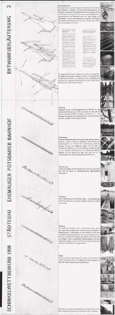Wohnen im Grünen auf dem ehem. Potsdamer Güterbahnhof, Berlin Schinkelwettbewerb 1990: Entwurfserläuterung: Text, Skizzen, Fotos