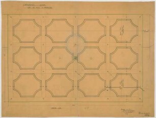 Fischer, Theodor; Stuttgart, Heusteigstr.; Sammelschulhaus - Hallen EG (Deckenabwicklung)