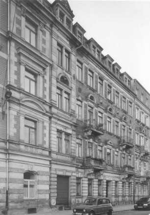 Dresden-Neustadt, Martin-Luther-Platz 12. Wohnhaus (1894). Straßenansicht