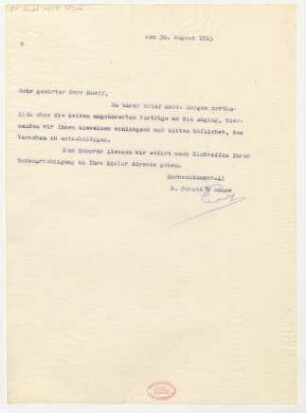Brief an Rudolf Käser : 30.08.1915