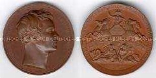 Deutschland, Preußen, Medaille auf Alexander von Humboldt und seine Vorträge in Berlin