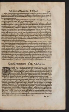 Von Pomerantzen. Cap. CLXVIII.