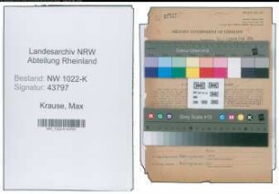 Entnazifizierung Max Krause , geb. 04.11.1907 (Justizbeamter)