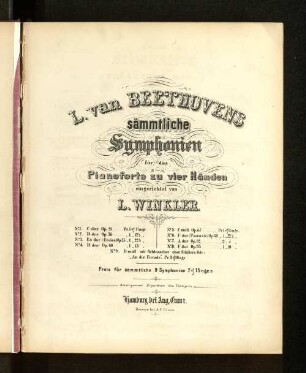 No. 2: L. van Beethovens sämmtliche Symphonien : für das Pianoforte zu vier Händen