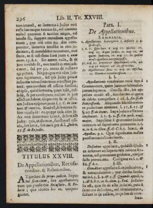 Titulus XXVIII. De Appellationibus, Recusationibus, & Relationibus,