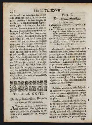 Titulus XXVIII. De Appellationibus, Recusationibus, & Relationibus,