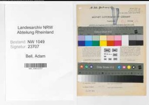 Entnazifizierung Adam Bell , geb. 25.10.1890 (Fahrer)
