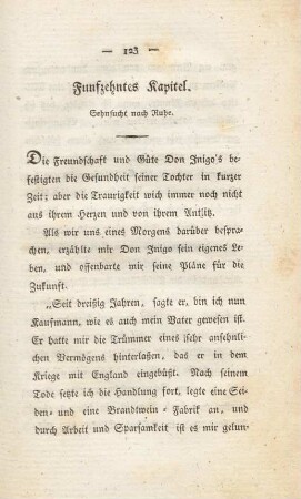 Funfzehntes Kapitel. Sehnsucht nach Ruhe
