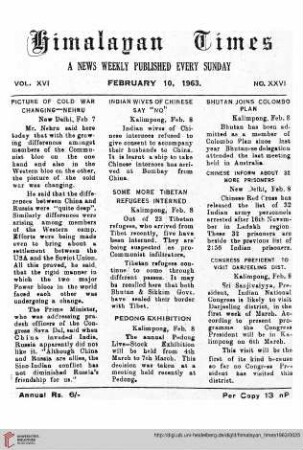 No. XXVI (10 February 1962)