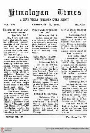No. XXVI (10 February 1962)