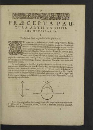 Praecepta paucula artis tyronibus necessaria.