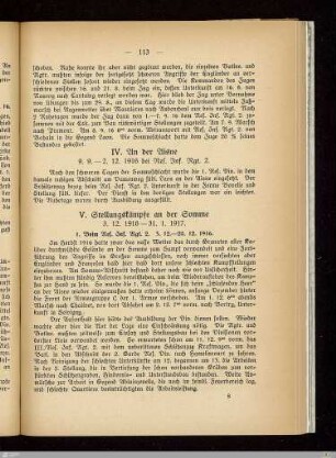 V. Stellungskämpfe an der Somme