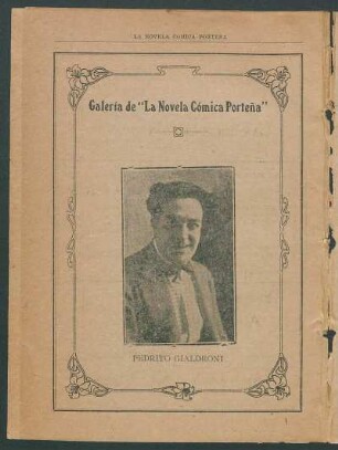 Galería de "La Novela Cómica Porteña" : Pedrito Gialdroni