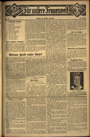 Zweite Ausgabe vom Donnerstag, den 25. Januar 1934.