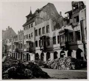 Nürnberg, Zerstörte Bürgerhäuser in der Altstadt