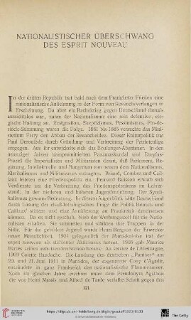 Nationalistischer Überschwang des Esprit Nouveau