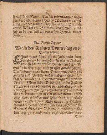 Das Sechste - Neunde Capittel/