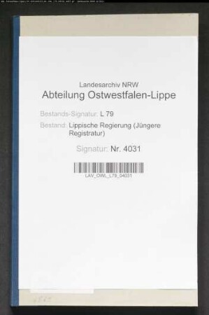 Anstellung eines Schulpedells für das Gymnasium in Lemgo