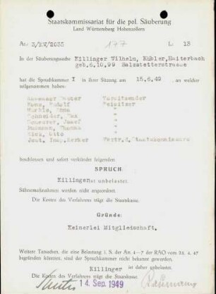Killinger, Wilhelm