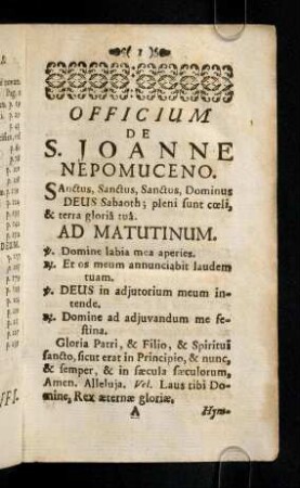 1-3, Ad Matutinum
