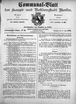 1884,30: No. 30, 27. Juli 1884