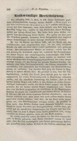 212-216 Notwendige Berichtigung