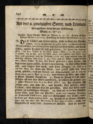 246-258, Am vier und zwanzigsten Sonntag nach Trinitatis