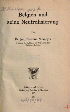 Belgien und seine Neutralisierung