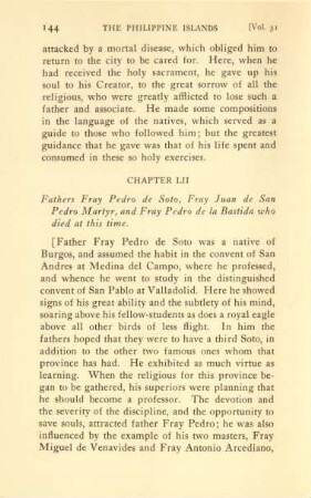 Chapter LII. Fathers Fray Pedro de Soto, Fray Juan de San Pedro Martyr, and Fray Pedro de la Bastida who died at this time