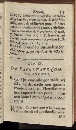 Cap. IX. De Facultate Contrahendi.